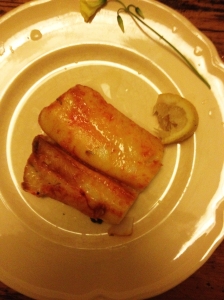 dinner - smoked cod n greens w cheddar 1